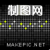 酷黑点阵方形店标模板
