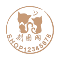 两只小猫淘宝图片卡通防盗水印